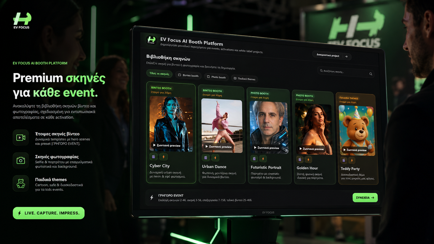 Premium scene library for events