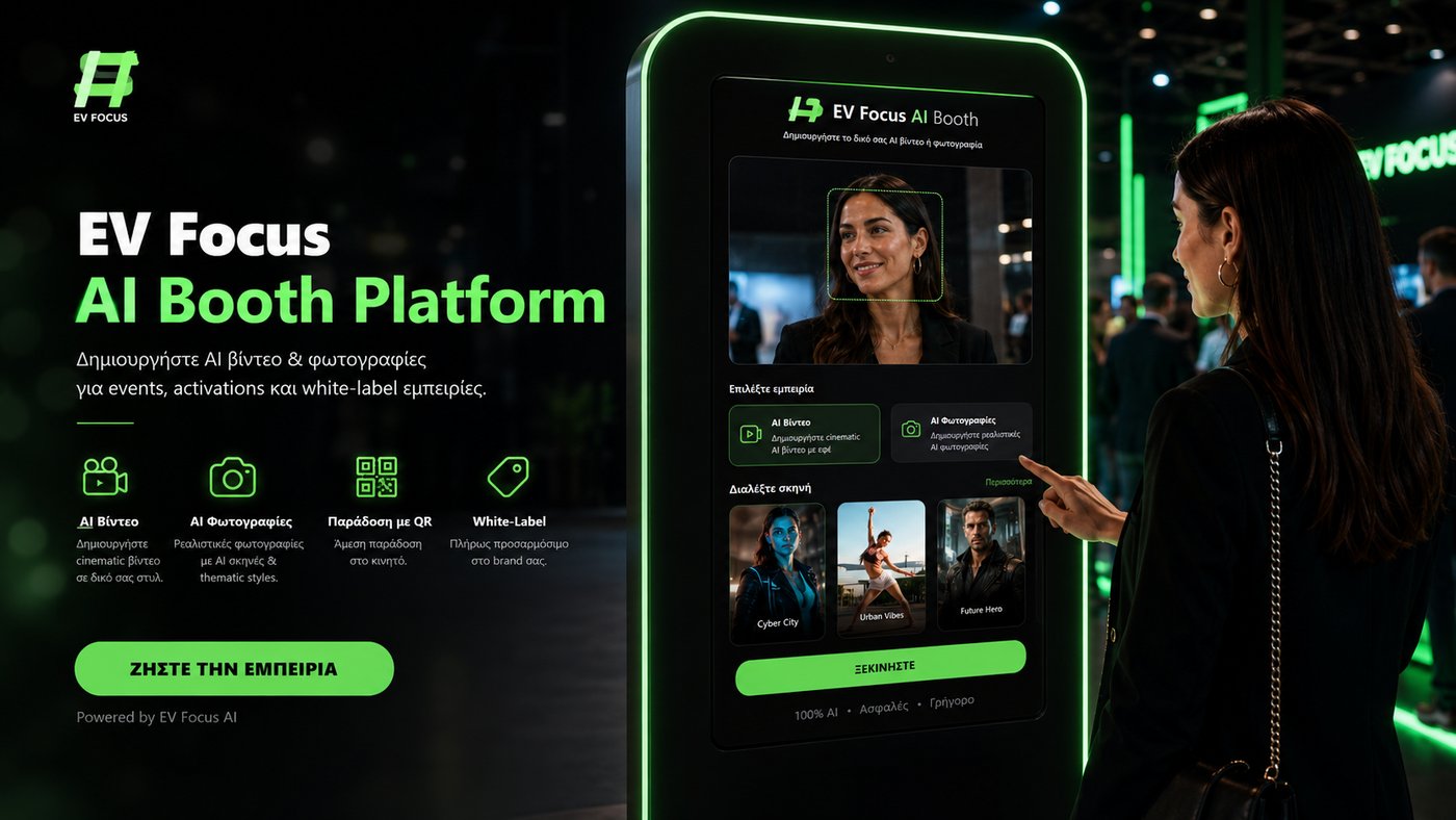 EV Focus touch kiosk AI booth